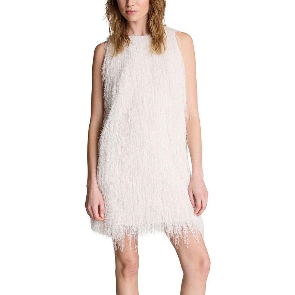 Kenneth Cole Womens  Fringed Mini Dress
